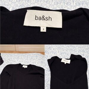 Ba&sh Classic Black Puff Sleeve Sweater